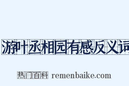 游叶丞相园有感反义词是什么意思的图片